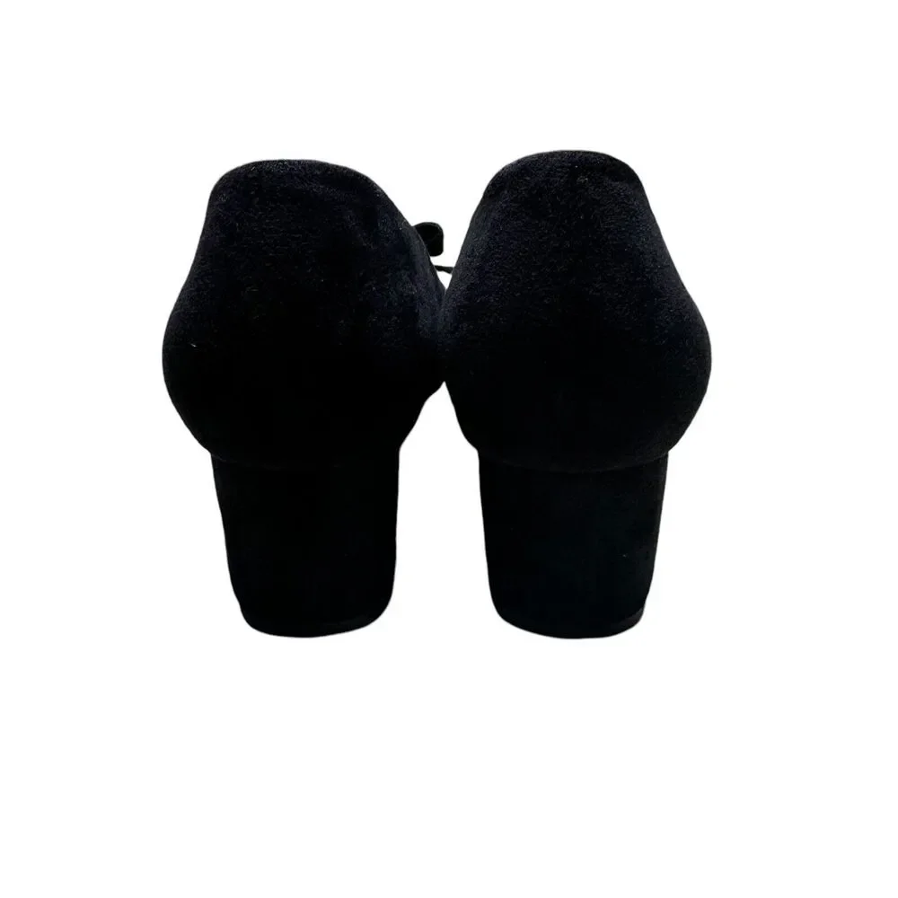 Fashionable‎ Chunky Heels Women’s Pumps Black High Heels With Bows EU 42 (10.5)